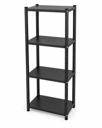 Стеллаж металлический ADIK HOME ROUND X4 50×30×155 см, 4 полки, черный